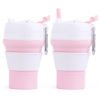 Oem New Design Reusable Foldable Silicone Rubber Drinking Coffee Cup Collapsible With Lid 3