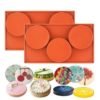 2019 Nonstick Heat Resistant 3-Cavity Large Round Silicone Baking Mold 3
