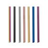 best selling products in amazon 215*12mm jumbo sharp Diagonal bevel cut metal boba straws bubble milk tea straw 3