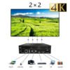 4k TV video wall controller 4TV 1X2 1X3 1X4 2x2 4k videowall processor controller 3