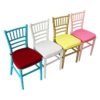 Tiffany resin chiavari kids chair cushions stackable plastic party chair Modern plastic chair for kids 3