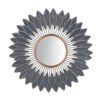 Mayco Home Decor Large Beauty Leaves Sunflower Shape Hanging Metal Framed Decorative Wall Mirror 3