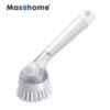 Masthome long TPR handle round head kitchen cleaning soap dispensing dish washing brush 3