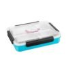 4-5 compartment food storage containers SUS304 lunch box easy handle with plastic lid lunch box 3