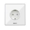 Germany EU 2pin plug electrical white single schuko socket 3