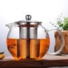 Wholesale Heat Resistant Borosilicate Glass Tea Pot With Infuser 3