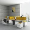 Commercial furniture high quality modern design steel desk frame white table top 4 person office desk workstation 3