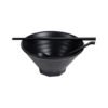 China Dinnerware Set Black Coloured Melamine Noodle Soup Bowls Japanese Noodle Bowl 3 Pcs Set 3