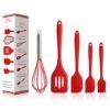 Kitchen Accessories Chocolate Cake Mixing Butter Spatula Stainless Silicone Baking Utensil Set 3