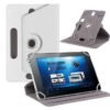 7/8/9/10 Inch Universal 360 Degree Rotating Four Hook Leather Tablet Protection Case White_7 inch 3
