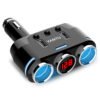 Three-point Cigarette Lighter Dual USB Car Charger 1 in 3 Voltage DetectionUMG2 3