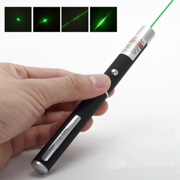 532nm 5mw Lightweight Aluminum Material Green Light Single Pointer Laser Pen Green light black_Open a single point 2