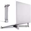 X-STAND Aluminium Portable Foldable Laptop Stand Adjustable Ergonomic Notebook Riser Ventilated Cooling Holder Silver 3