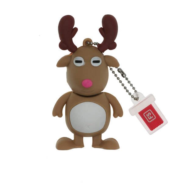 Christmas Style Cute Deer Design FoxSank USB Flash Drive USB 2.0 Waterproof U DISK - 4GB 2