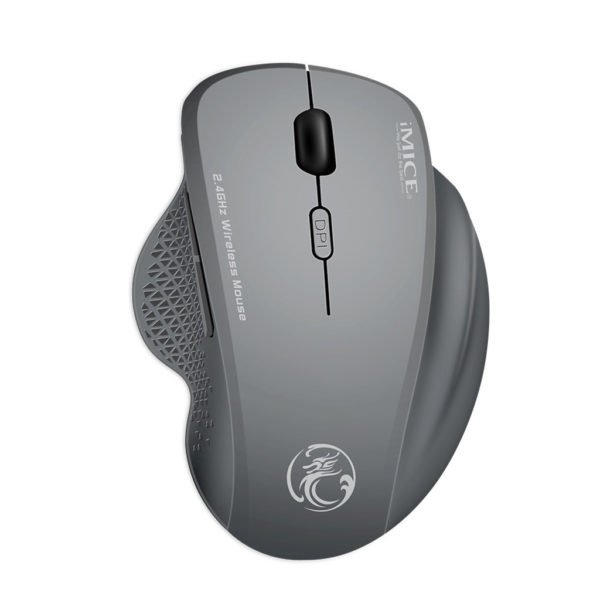 iMICE G6 USB Wireless Mouse 1600DPI Adjustable USB Receiver Optical Computer Mouse gray 2