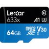 Lexar Micro SD Memory Card 64GB TF Card High Speed Up to Max 95M/s Class10 633x Micro SD TF Card Flash Card 3