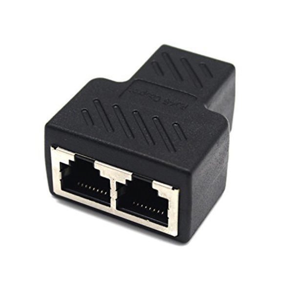 RJ45 Network 1 to 2 Ways Splitter Connector Wire Connector Universal Use 2
