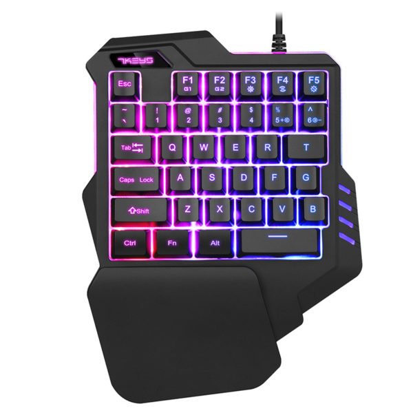 G30 Wired Gaming Keypad with LED Backlight 35 Keys One-handed Membrane Keyboard - RGB version 2
