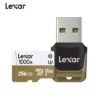 Lexar 1000x Micro SD SDXC tf Memory Card Reader for or Drone Sport Camcorder 150MB/s White brown_256G 3