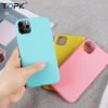 Free Shipping TOPK Soft Thin Anti-knock Candy Color TPU Mobile Phone Case for iPhone 11 3