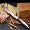 Amazon Hot Selling Cold Stainless Steel Serrated Kitchen Knife Bread Knife with Hollow Handle 3