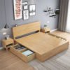 Nordic Japan Style Bedroom Sets solid Wood with drawer Storage Box home Furniture Bed For Hotel motel holiday inn 3