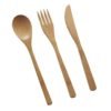 Travel Portable Eco Friendly Reusable Biodegradable Wooden Dinnerware Forks Spoons Knives Bamboo Cutlery Set 3
