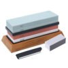 Wholesale durable Aluminum Oxide knife sharpener Silicon Carbide sharping stone bamboo base whetstone bamboo for knife 3