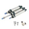 MAL 20mm Bore 25-500 Stoke Single Rod Double Action Aluminum Alloy Small Spring Pneumatic Air Cylinder 3
