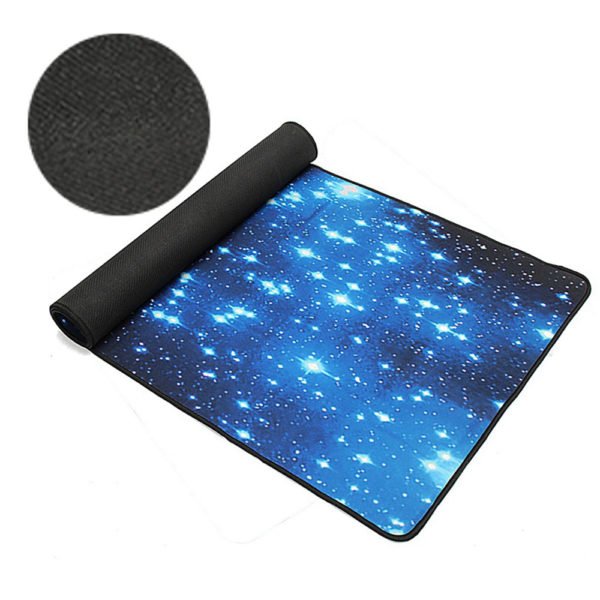 30*60 Gaming Mouse Pad Large Blue Stars Sky Locking Edge Rubber Computer Mouse Mat Anti-Slip blue_0.9 2