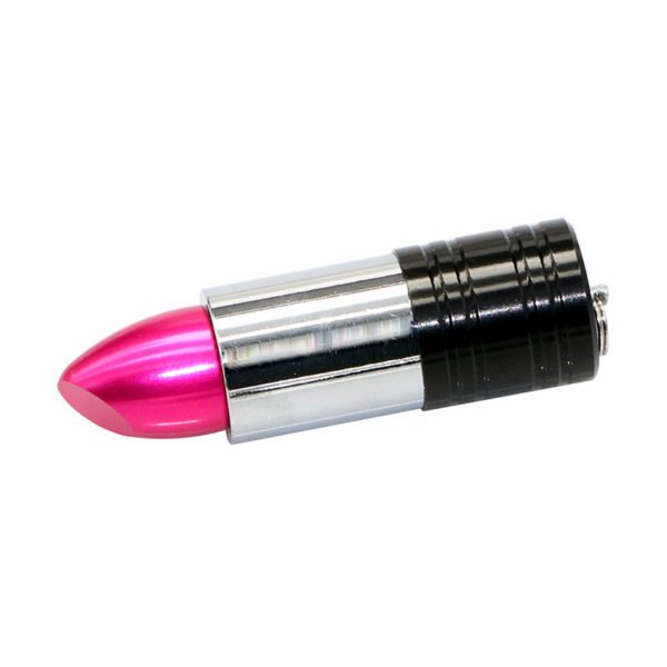 Metal Unique Silver Color Tube Lipstick Shape Flash Drive - Purple 8G 2
