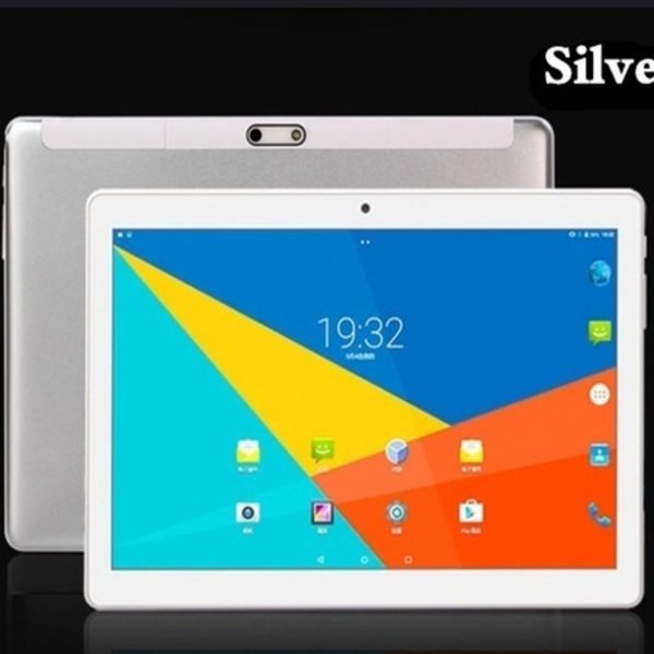 10.1 Inch Tablet 2.5D Screen Android 8.0 IPS Screen 6+64GB PC Silver UK plug 2