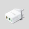 Universal 4USB Travel Mobile Phone Charger Adapter for iPhone Samsung 5V 5.1A Smart Charging Head Smart Phone USB Fast charger UK plug white 3