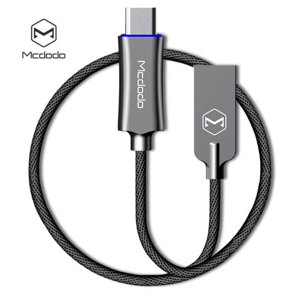 MCDODO Knight Series Auto Disconnect QC 3.0 Quick Charge 1.5M Type-C Cable Grey 2