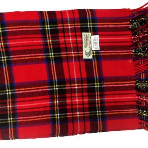 Woven Cashmere Feel Plaid Scarf Z19 Red