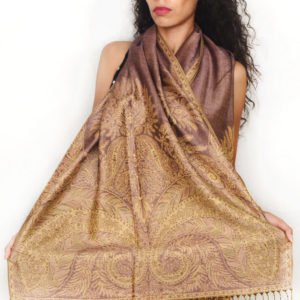 Big Paisley Thicker Pashmina Pale Pink