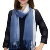 Ombre Solid Print Scarf Blue/Baby Blue 3