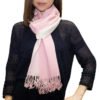 Ombre Solid Print Scarf Pink/White 3