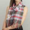 Woven Cashmere Feel Plaid Scarf Z39 Grey/Pink 3