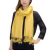 Silky Soft Solid Pashmina Scarf Mustard NEW 3