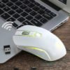 FREE WOLF X9 USB Wireless 1600DPI Gaming Mouse Optical Rechargeable Mice for PC Laptop White 3