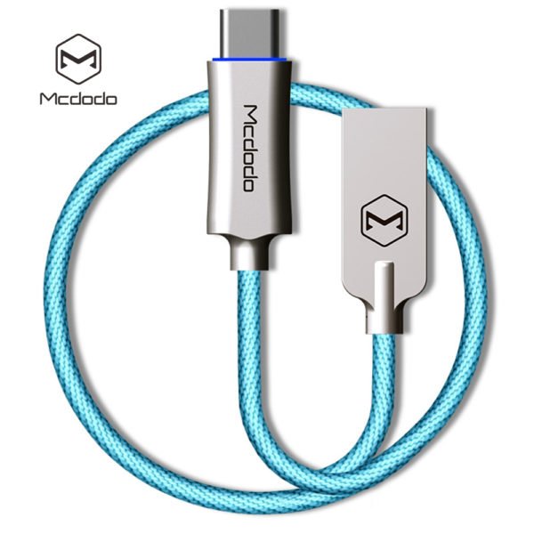 MCDODO Knight Series Auto Disconnect QC 3.0 Quick Charge 1.5M Type-C Cable Blue 2