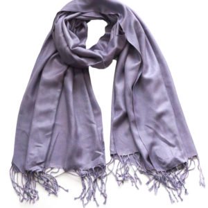 Silky Soft Solid Pashmina Scarf Crushed Grape