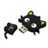 Advanced Black Cat Cute USB Flash Drive U Disk USB 2.0- Black 64G 3