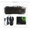 Computer Desktop Gaming Keyboard and Mouse Mechanical Feel LED Light Backlit 3