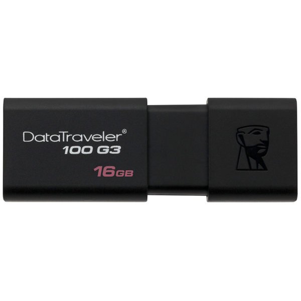 Kingston DT100G3 Flash Drive - USB Flash Drives, USB 3.0, High Speed, Black - 16GB 2