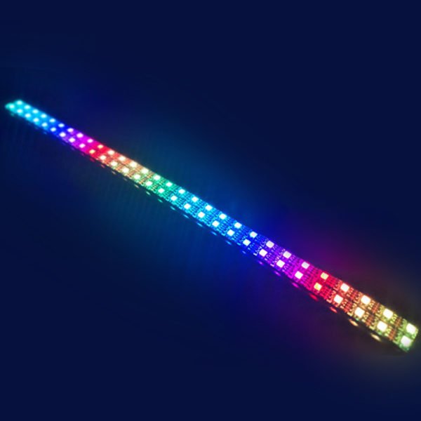 12V 6PIN Colorful Light 12CM DC Computer Chassis Cooling Case RGB Fan 50cm RGB Light Bar [Waterproof Back Magnetic Sticker] 2