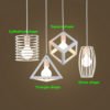 Geometrical White Iron Art Lampshade for Restaurant Lighting E27 110-220V (No Bulb)4FK2 3