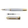 JinHao 250 Stainless Steel Gold Trim Fountain Pen - Medium 3