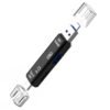 5 in 1 USB 2.0 Type C / USB / Micro USB SD TF Memory Card Reader OTG Adapter Black 3